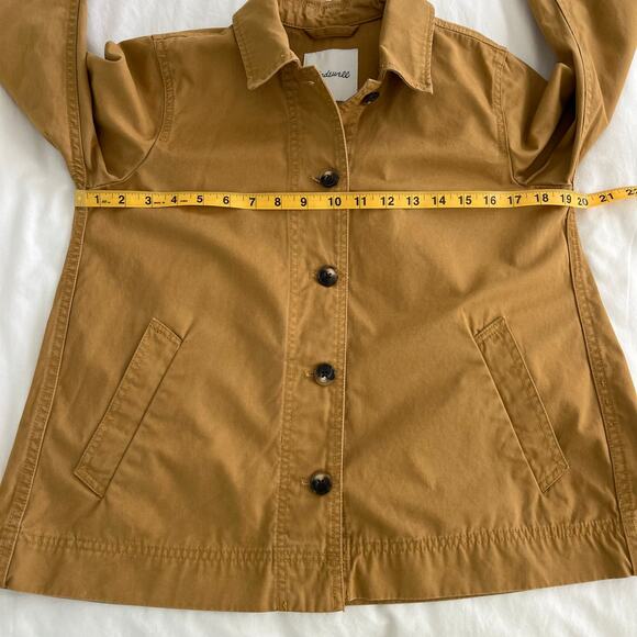 Madewell Northwood Sand Cropped Utility Tan Khaki Utility Jacket, Size XS - Picture 6 of 9